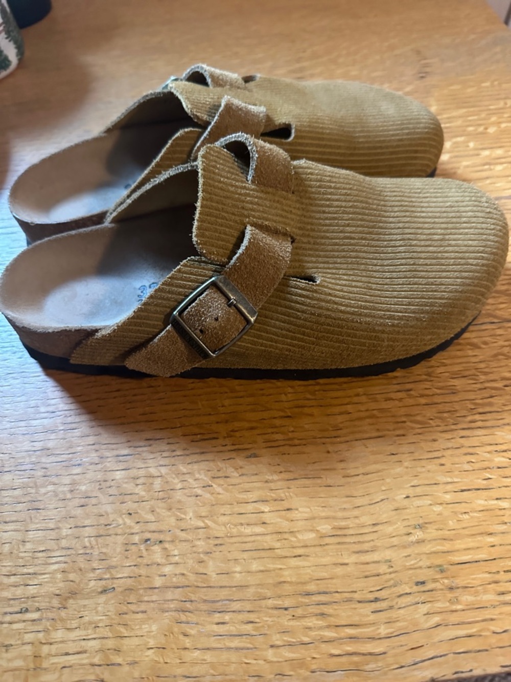 Birkenstock Women's Suede Clogs in Tan - Picture 5 of 5
